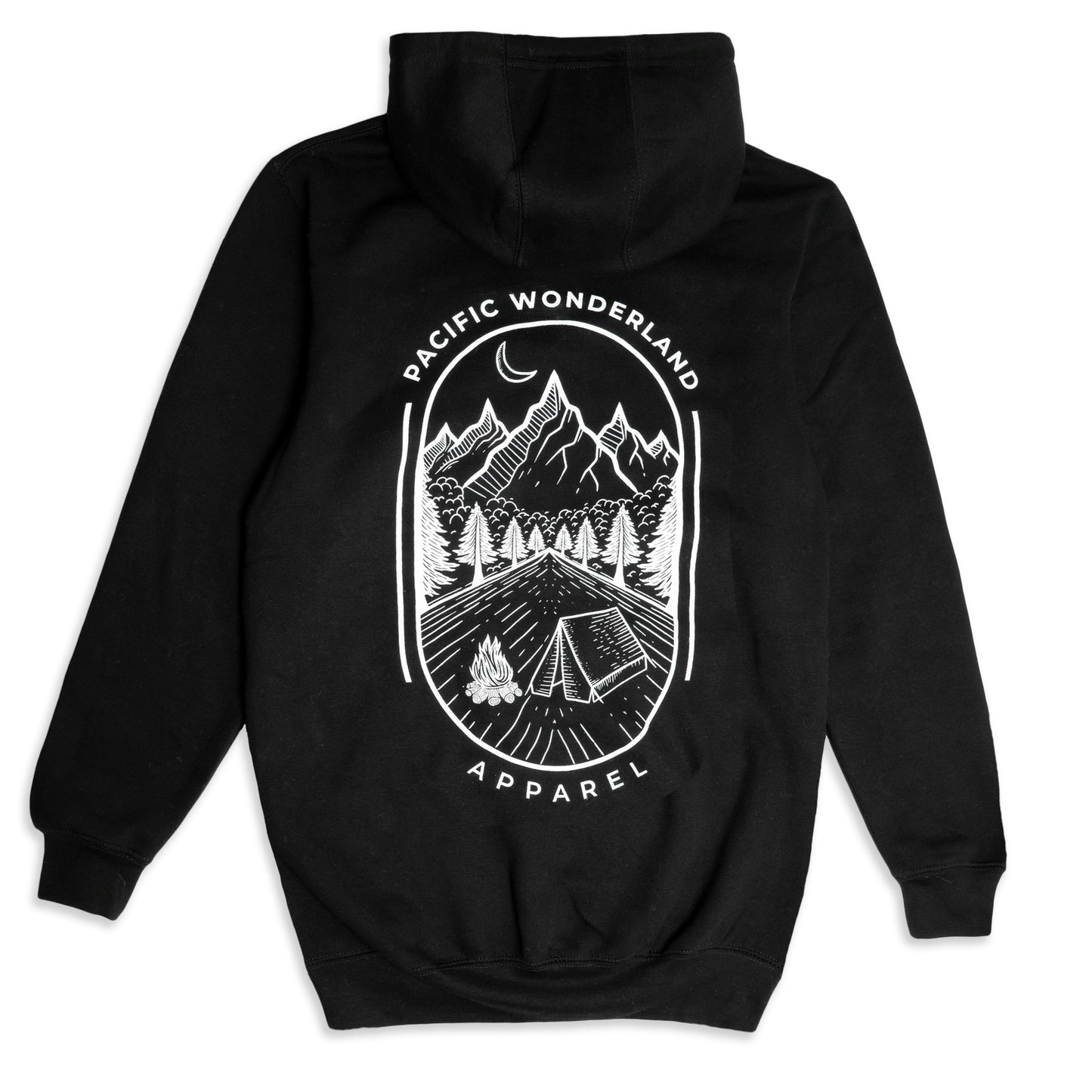 HEAVYWEIGHT CAMP HOODIE - BLACK Hoodie PACIFIC WONDERLAND SHOP
