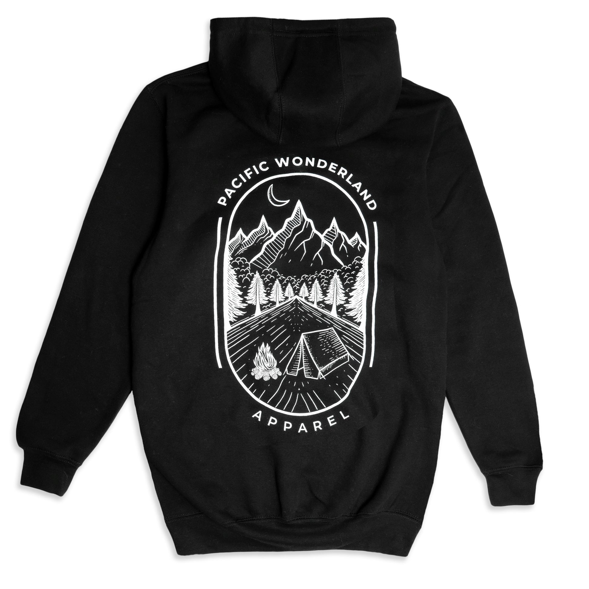 HEAVYWEIGHT CAMP HOODIE - BLACK Hoodie PACIFIC WONDERLAND SHOP 