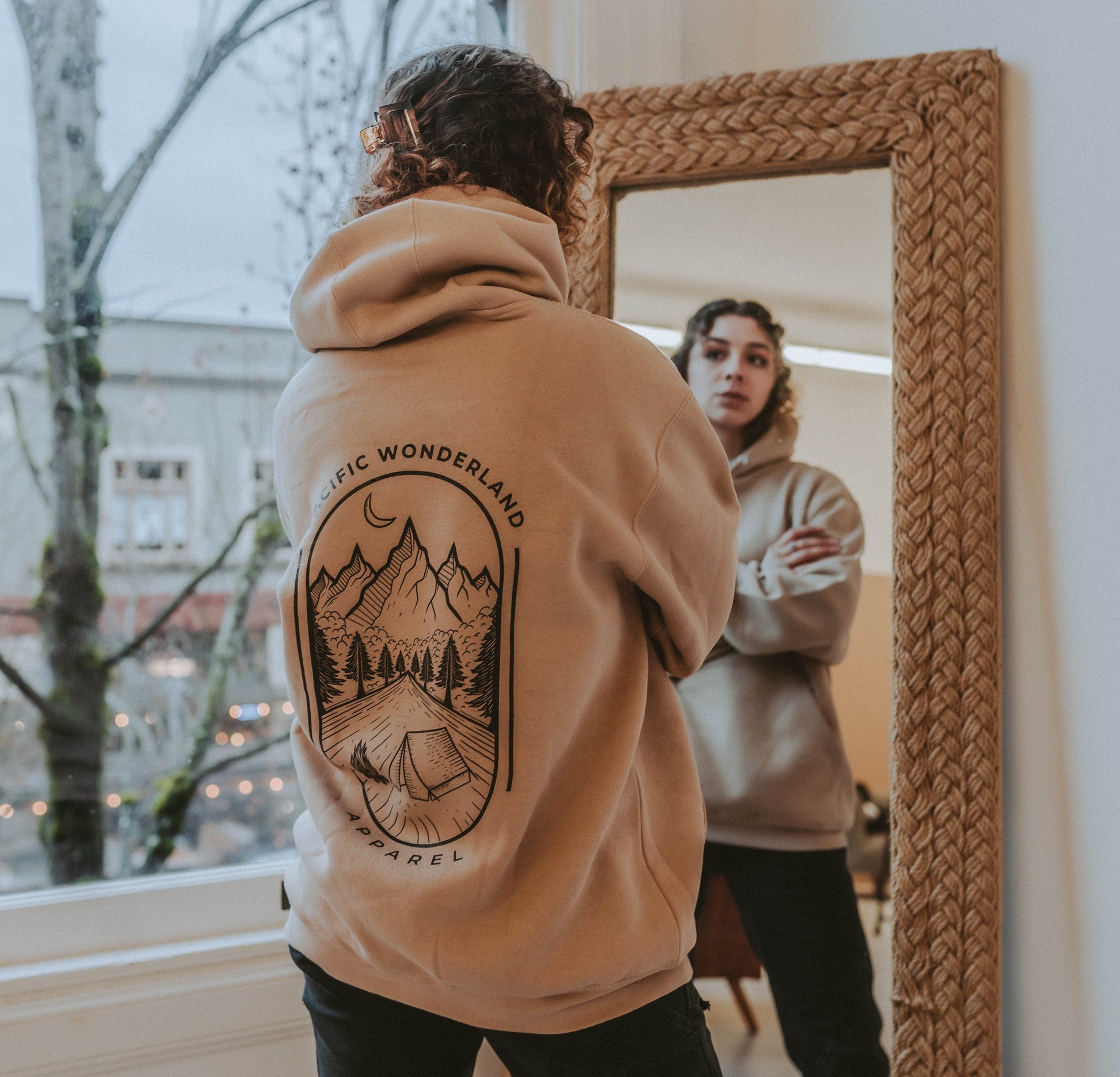 HEAVYWEIGHT CAMP HOODIE - SAND Hoodie PACIFIC WONDERLAND SHOP 